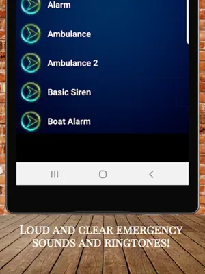 Emergency Sounds android App screenshot 0